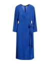 Max Mara Studio Woman Midi Dress Bright Blue Size 14 Silk In Blue