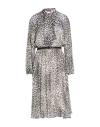 Max Mara Studio Woman Midi Dress Charcoal Size 12 Silk