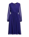 Max Mara Studio Woman Midi Dress Dark Purple Size 6 Silk