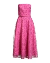 Max Mara Studio Woman Midi Dress Fuchsia Size 4 Polyester In Pink
