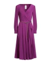 Max Mara Studio Woman Midi Dress Mauve Size 10 Silk In Purple
