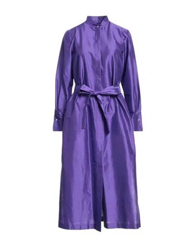 Max Mara Studio Woman Midi Dress Purple Size 10 Silk