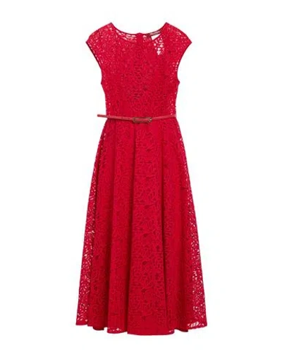 Max Mara Studio Woman Midi Dress Red Size 2 Cotton, Polyamide