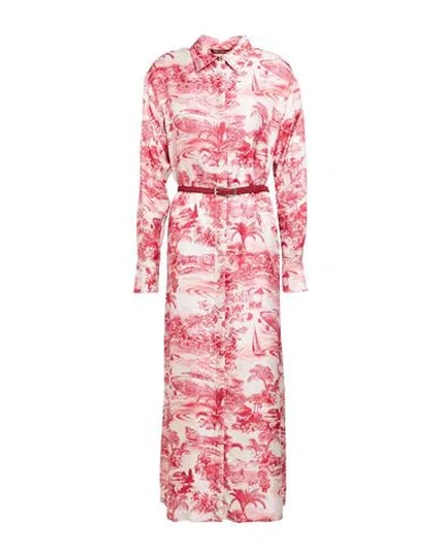 Max Mara Studio Woman Midi Dress Red Size 8 Silk In Black