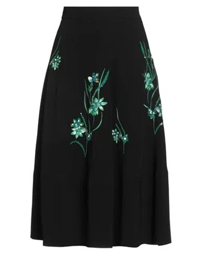 Max Mara Studio Woman Midi Skirt Black Size 8 Triacetate, Polyester