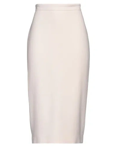 Max Mara Studio Woman Midi Skirt Light Pink Size 12 Viscose, Virgin Wool, Elastane