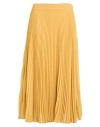 Max Mara Studio Woman Midi Skirt Mustard Size 10 Polyester In Yellow
