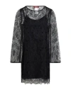Max Mara Studio Woman Mini Dress Black Size 12 Polyester In Black