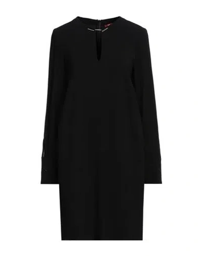 Max Mara Studio Woman Mini Dress Black Size 6 Triacetate, Polyester