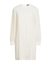 Max Mara Studio Woman Mini Dress Ivory Size 12 Triacetate, Polyester