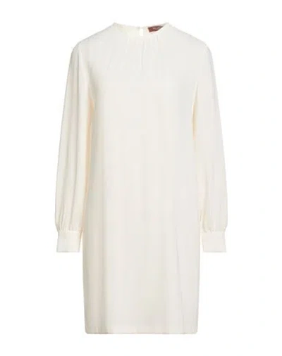Max Mara Studio Woman Mini Dress Ivory Size 12 Triacetate, Polyester