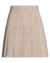 Max Mara Studio Woman Mini Skirt Brown Size 6 Virgin Wool, Polyester, Elastane In Brown