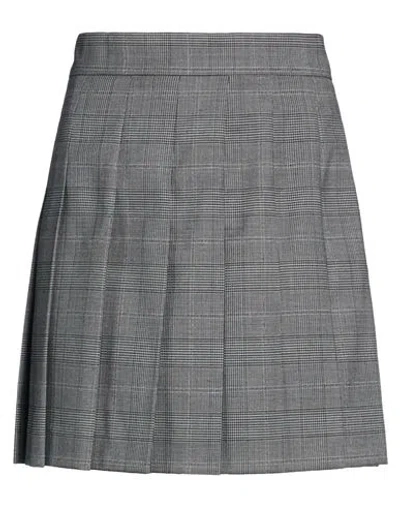 Max Mara Studio Woman Mini Skirt Grey Size 4 Virgin Wool, Polyester, Elastane In Gray