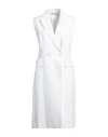 Max Mara Double-breasted Sleeveless Coat In White