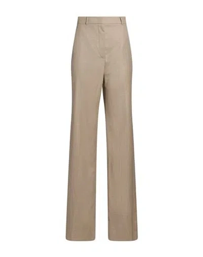 Max Mara Studio Woman Pants Beige Size 12 Virgin Wool, Viscose, Linen In Neutral