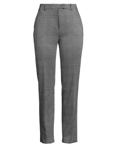 Max Mara Studio Woman Pants Black Size 14 Viscose, Cotton, Polyamide, Elastane In Gray