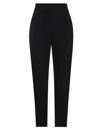 Max Mara Studio Woman Pants Black Size 16 Triacetate, Polyester In Black