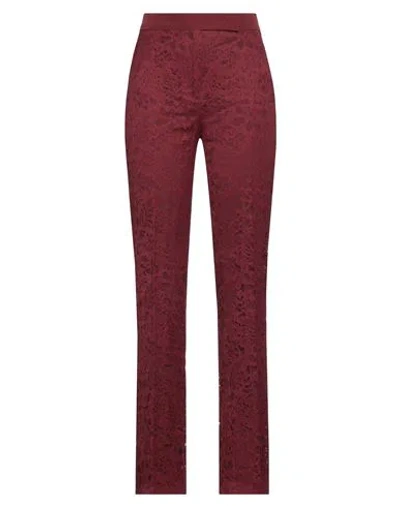 Max Mara Studio Woman Pants Brick Size 10 Cotton, Polyamide In Red