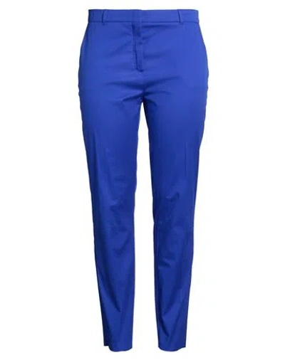 Max Mara Studio Woman Pants Bright Blue Size 16 Cotton, Elastane