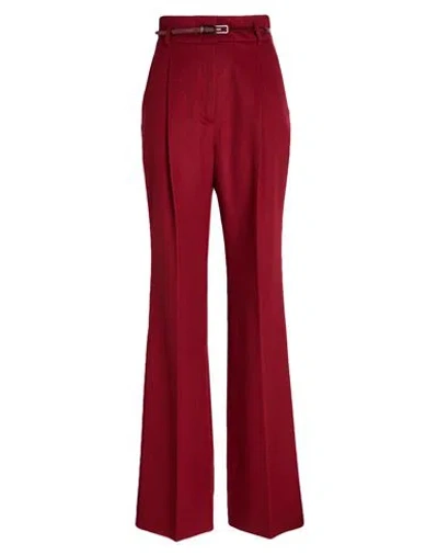 Max Mara Studio Woman Pants Burgundy Size 8 Virgin Wool