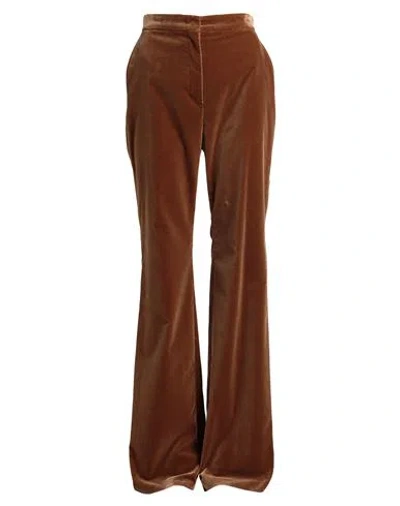 Max Mara Studio Woman Pants Camel Size 10 Cotton, Elastane In Beige