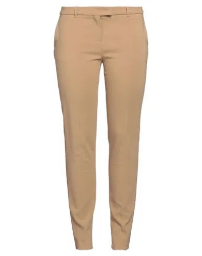 Max Mara Studio Woman Pants Camel Size 14 Cotton, Viscose, Elastane In Beige