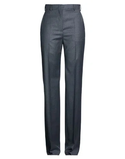 Max Mara Studio Woman Pants Charcoal Size 8 Virgin Wool, Elastane In Gray