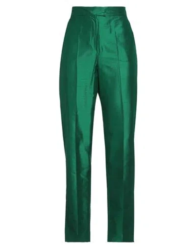 Max Mara Studio Woman Pants Green Size 12 Silk