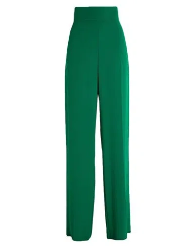 Max Mara Studio Woman Pants Green Size 14 Triacetate, Polyester In Green