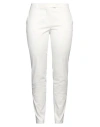 Max Mara Studio Woman Pants Ivory Size 14 Cotton, Elastane In White