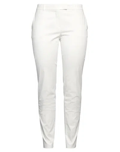 Max Mara Studio Woman Pants Ivory Size 14 Cotton, Elastane In White