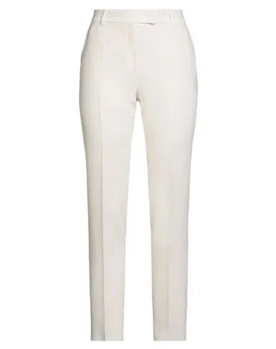 Max Mara Studio Woman Pants Ivory Size 10 Triacetate, Polyester In White