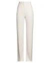 Max Mara Studio Woman Pants Ivory Size 12 Triacetate, Polyester In White