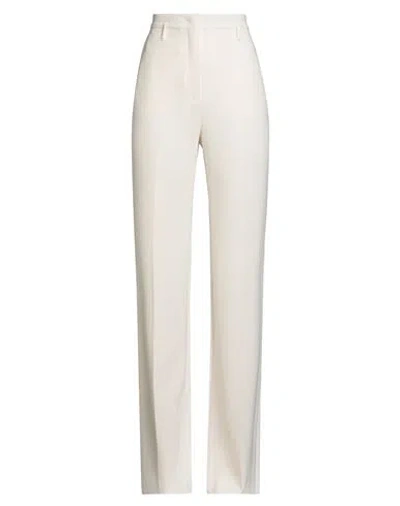 Max Mara Studio Woman Pants Ivory Size 12 Triacetate, Polyester In White