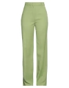 Max Mara Studio Woman Pants Light Green Size 12 Virgin Wool