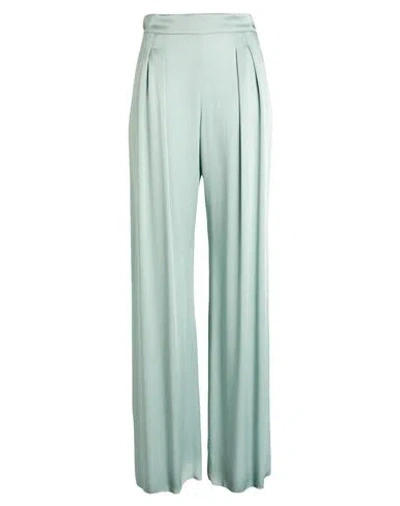 Max Mara Envers Satin Wide Pants In Green