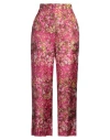 Max Mara Studio Woman Pants Fuchsia Size 12 Silk In Magenta