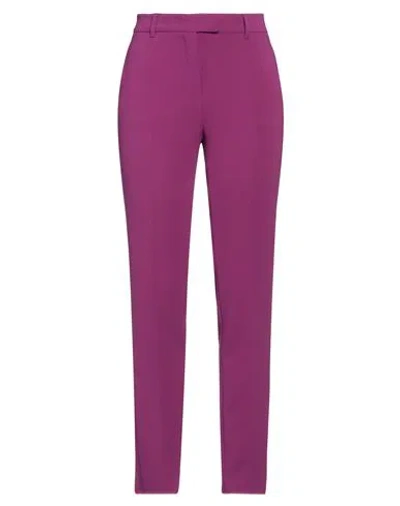 Max Mara Studio Woman Pants Mauve Size 8 Triacetate, Polyester In Purple