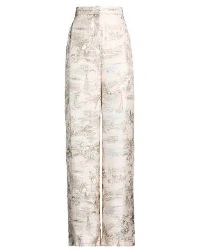 Max Mara Studio Woman Pants Military Green Size 8 Silk In Neutral