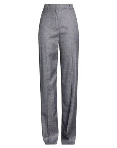 Max Mara Studio Woman Pants Navy Size 12 Virgin Wool, Viscose, Linen In Blue
