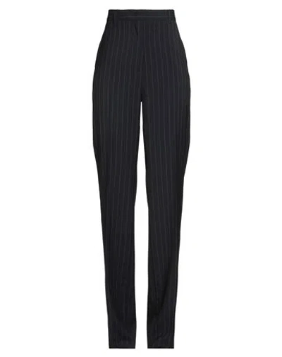 Max Mara Studio Woman Pants Navy Size 14 Virgin Wool In Black