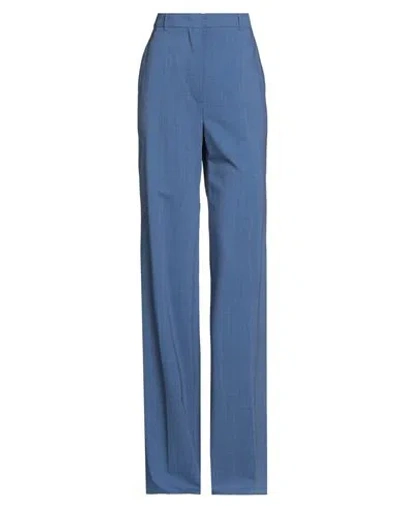 Max Mara Studio Woman Pants Navy Size 6 Virgin Wool, Elastane In Blue