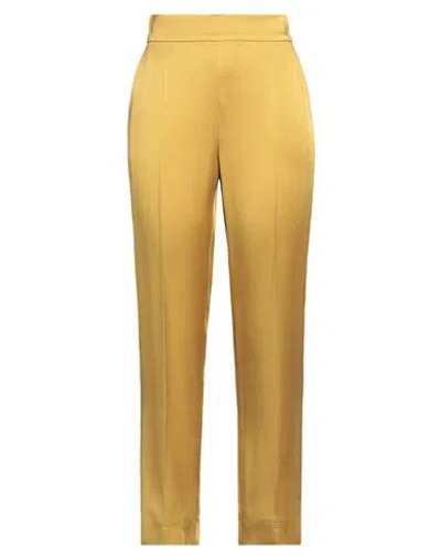 Max Mara Studio Woman Pants Marigold Size 6 Acetate, Viscose In Yellow