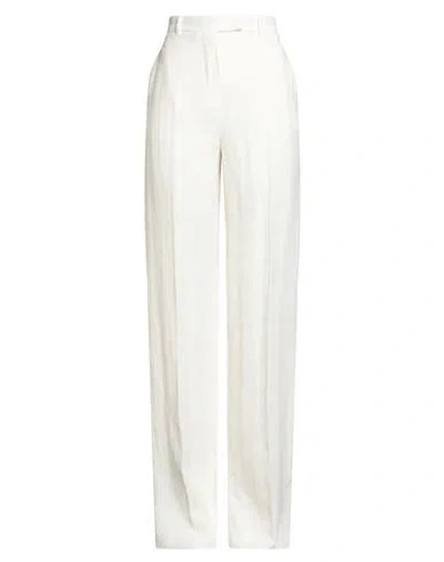 Max Mara Studio Woman Pants Off White Size 10 Linen