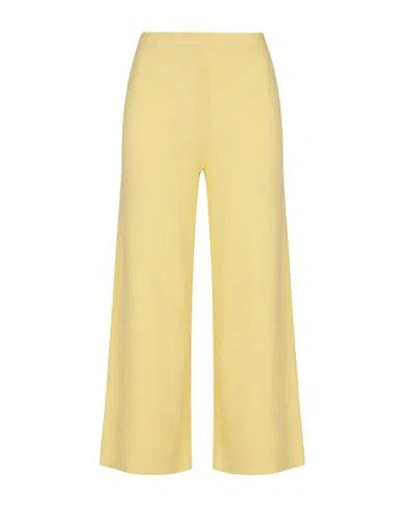 Max Mara Studio Woman Pants Pastel Yellow Size Xl Viscose, Polyester In Animal Print