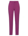 Max Mara Studio Woman Pants Purple Size 12 Triacetate, Polyester