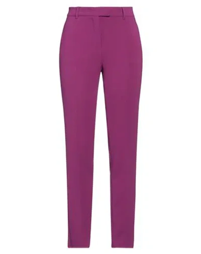 Max Mara Studio Woman Pants Purple Size 10 Triacetate, Polyester