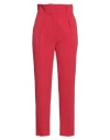 Max Mara Stretch-cotton Cropped Trousers In Red