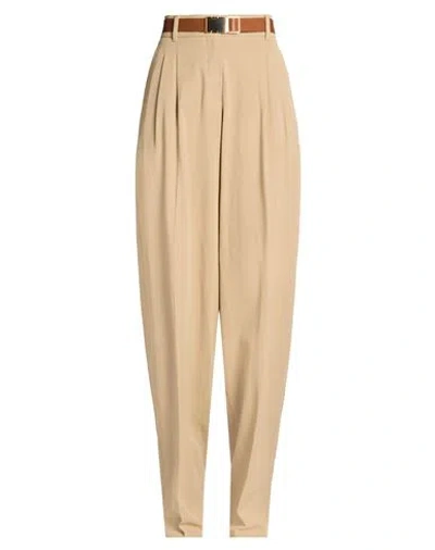 Max Mara Studio Woman Pants Sand Size 6 Viscose, Cotton In Brown