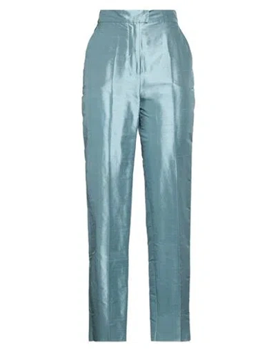 Max Mara Studio Woman Pants Slate Blue Size 8 Silk